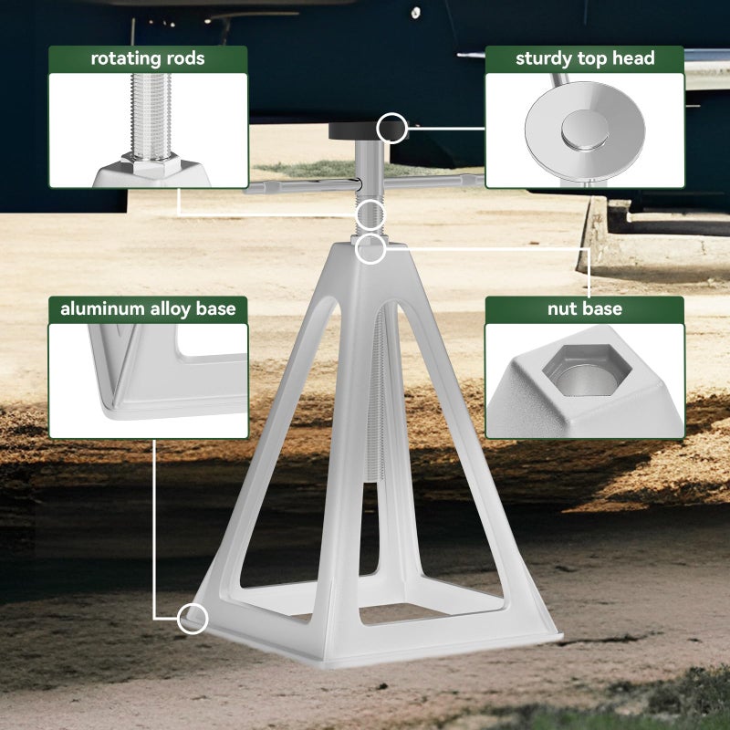 RVGUARD RV Stack Jacks 4 Pack with Storage Bag, Aluminum Stabilizer Jacks for RV Trailer Camper, Single Support Up to 6000 Lbs, Adjustable from 11" to 17" - Image 4